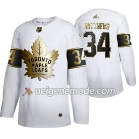 Herren Eishockey Toronto Maple Leafs Trikot Auston Matthews 34 Adidas 2019-2020 Golden Edition Weiß Authentic